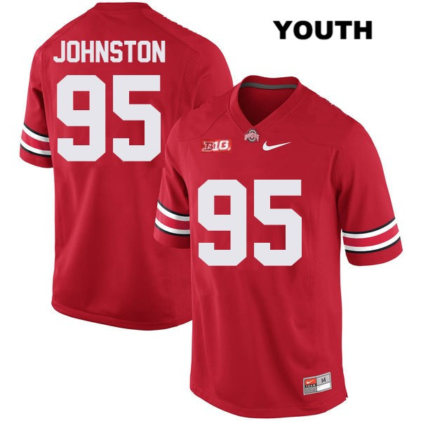 Ohio State Buckeyes Youth Cameron Johnston #95 Red Authentic Nike College NCAA Stitched Football Jersey TG19R00NU